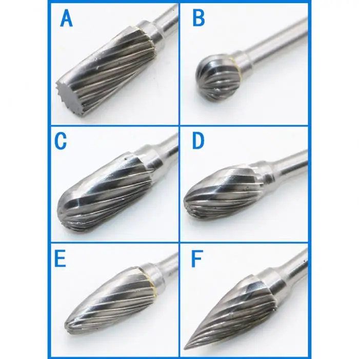 Новый 10 шт. твёрдый карбид-вольфрамовый резак для файлов Коническое шлифование заусениц головка для Dremel Биты XSD88