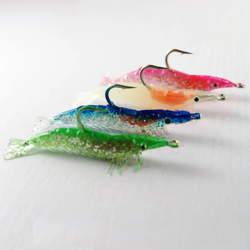 6cm 3g Soft Prawn Shrimp Fishing Lure with Hook Baitin Fishing Lures