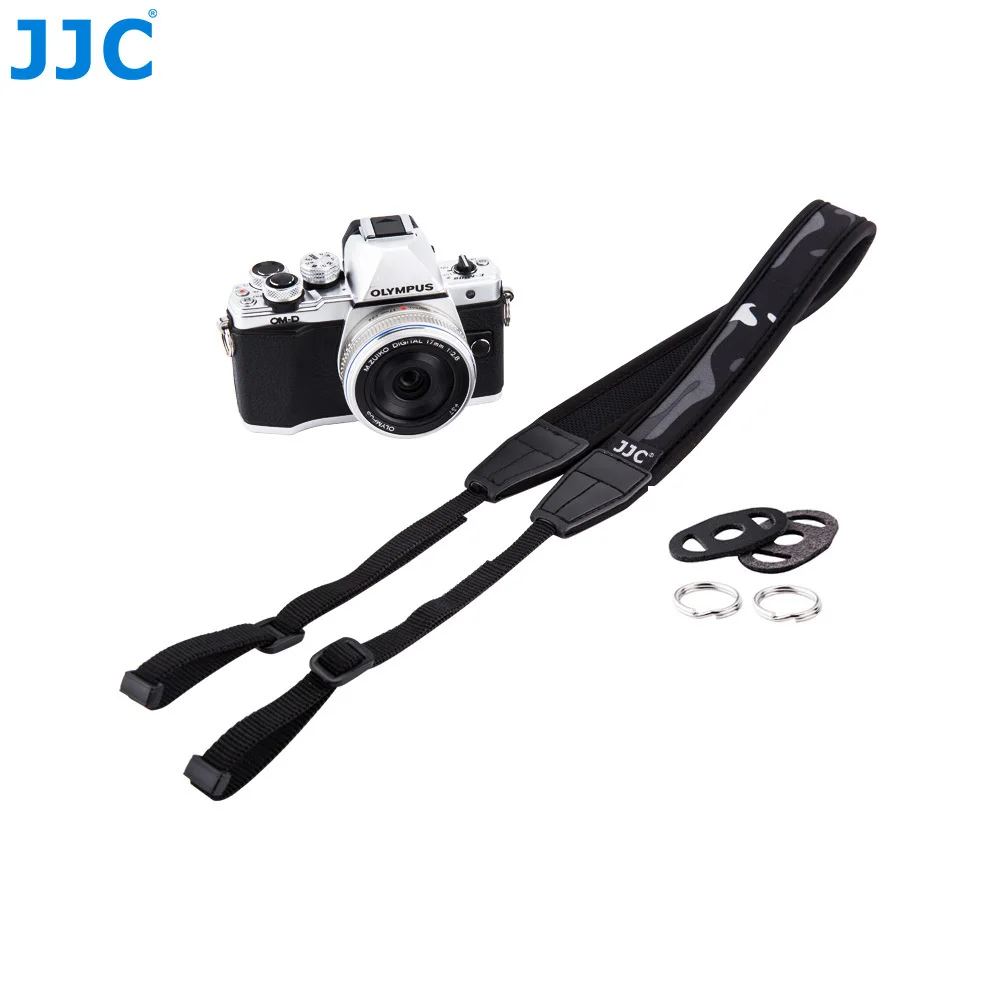 JJC Mirrorless Camera Shoulder Neoprene 124cm Length DSLR Sling Belt Ring ang Lug Protector Colourful Adjustable Neck Strap For