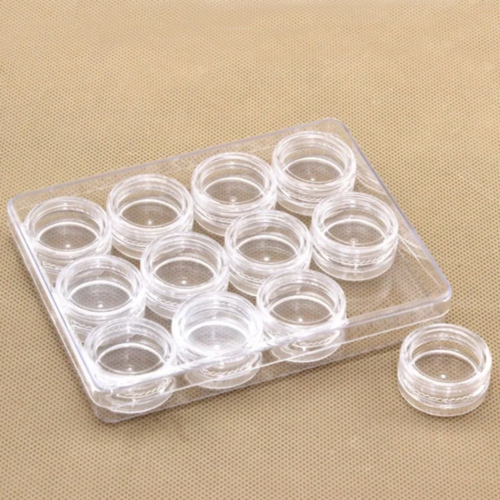 

12 Slots Transparent Lens Case Container Potable Outdoor Travel Lens Holder Storage Soaking Box Case Make Up Organizer Boxes