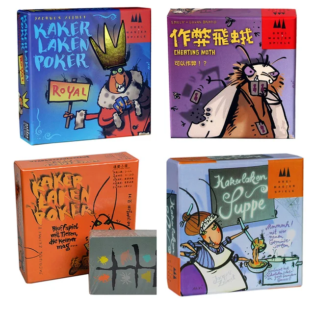 5 Options Funny Cards Game Kakerlaken Salat/Poker/Suppe/Mogel Motte