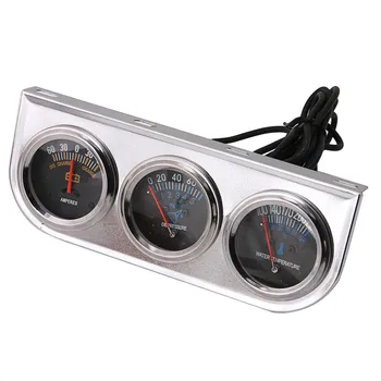 

0-80 PSI Oil Gauges Auto 3 Volt Meter Water Temp Oil Pressure With Panel Dash Mount Gauge 0-60 Amps Mechanical Trio Gauge Set