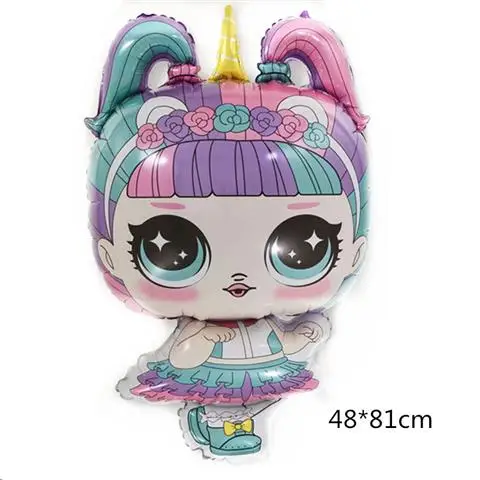 

1pcs big sizes doll mermaid balloon foil Balloons Cartoon Birthday Party decorations Kids Baby shower Party balloon Toys ball
