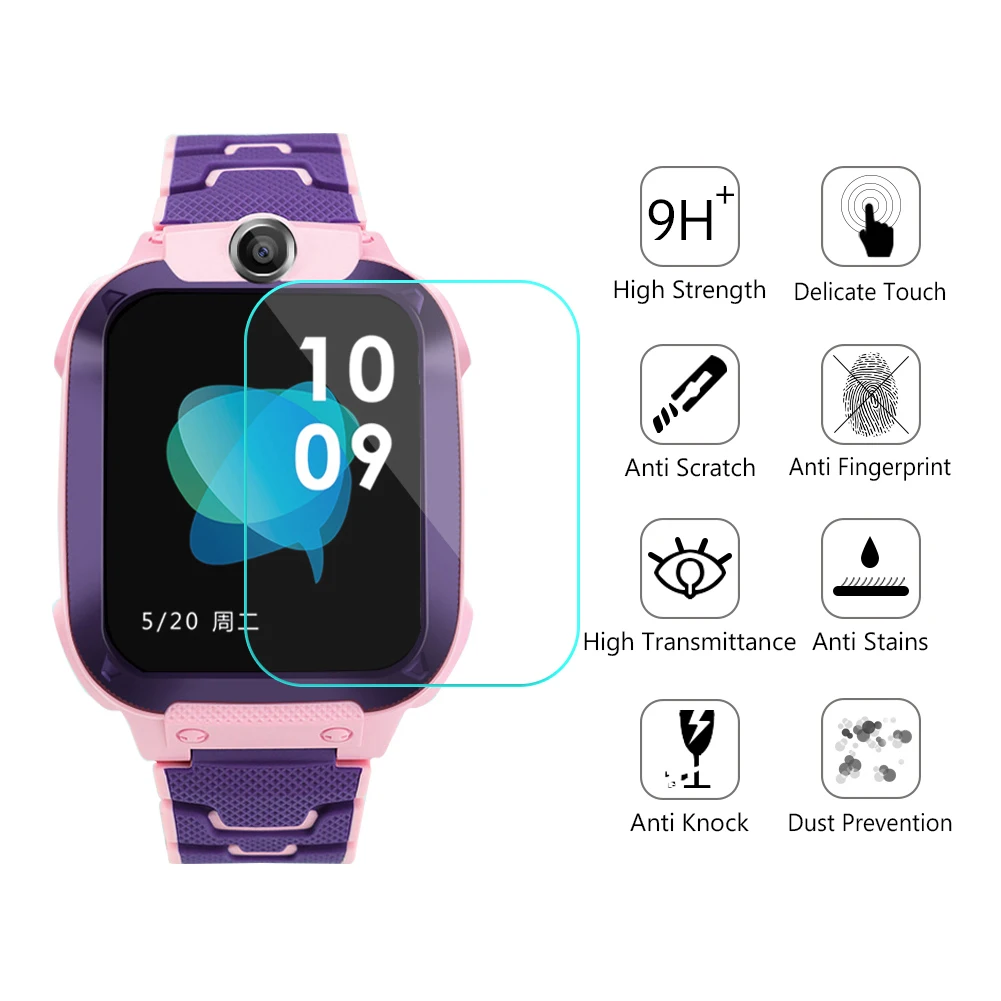 

Protective Glass For Q12 Children Watch Full Cover Screen Protector 3PCS Film Q12 Kid Watch 9H Hardness Tempered Glass