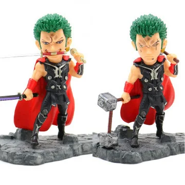 

Q 13cm Thor Zoro figures ONE PIECE Anime Action original Figure PVC model Collection figures for children toys gift