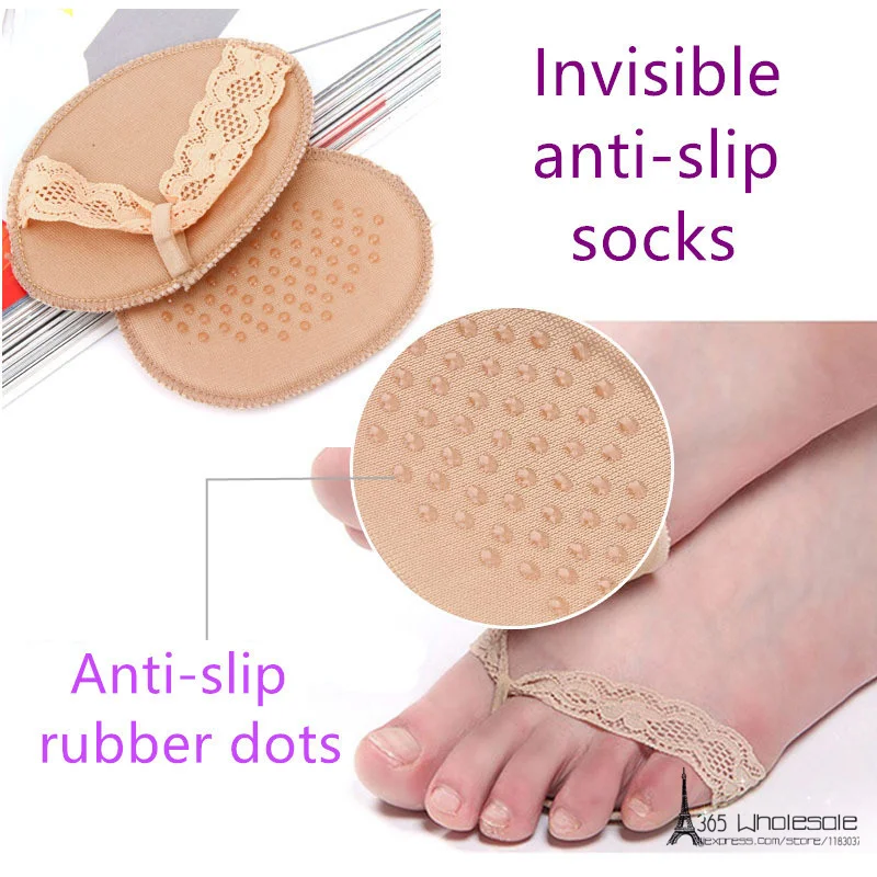 Free shipping 2pairs of anti slip invisible socks for sandals high