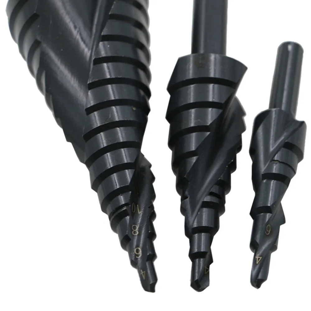 4-32/4-20/4-12 мм HSS кобальтовые ступенчатые сверла азотная высокоскоростная стальная спираль для металлического конусного сверла набор треугольного хвостовика