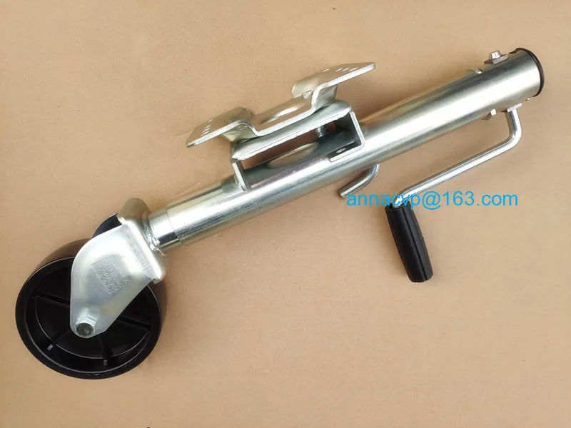 trailer jockey wheel 1000lbs side-swing steel 6 inch poly wheel  (5)