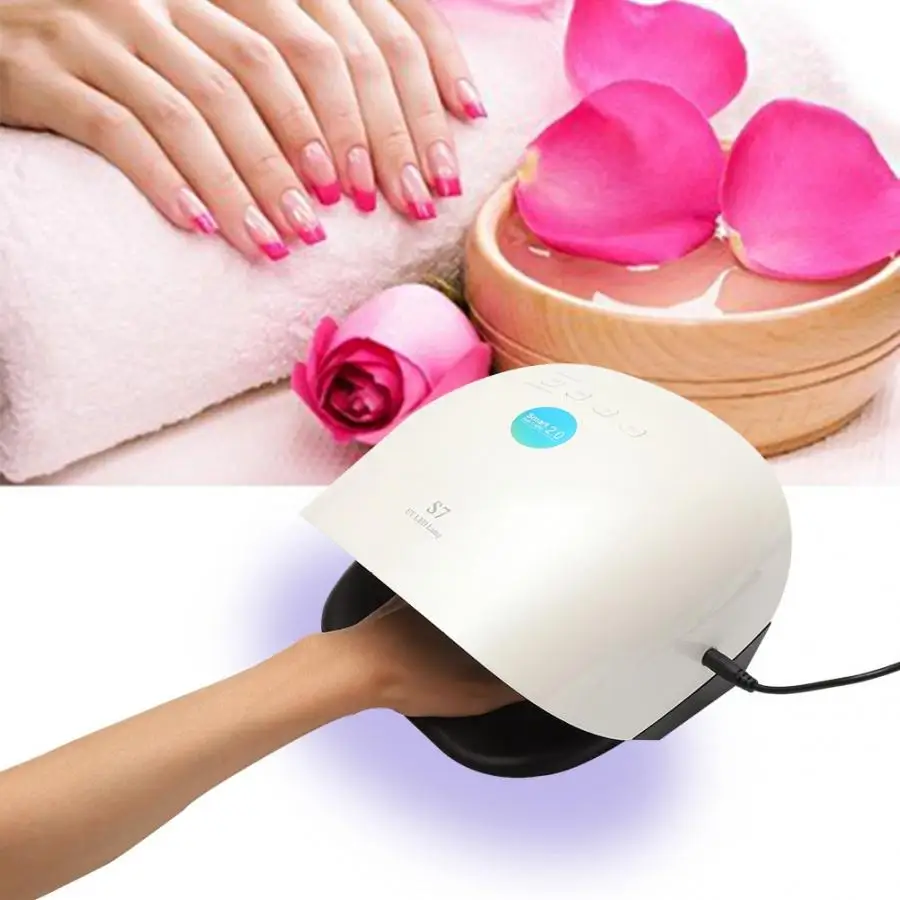 Лампа для ногтей двойной мощности УФ светодиодный светильник Сушилка для ногтей с умным переключением лампа для сушки гель-лака Маникюр лампочка для машинки для ногтей