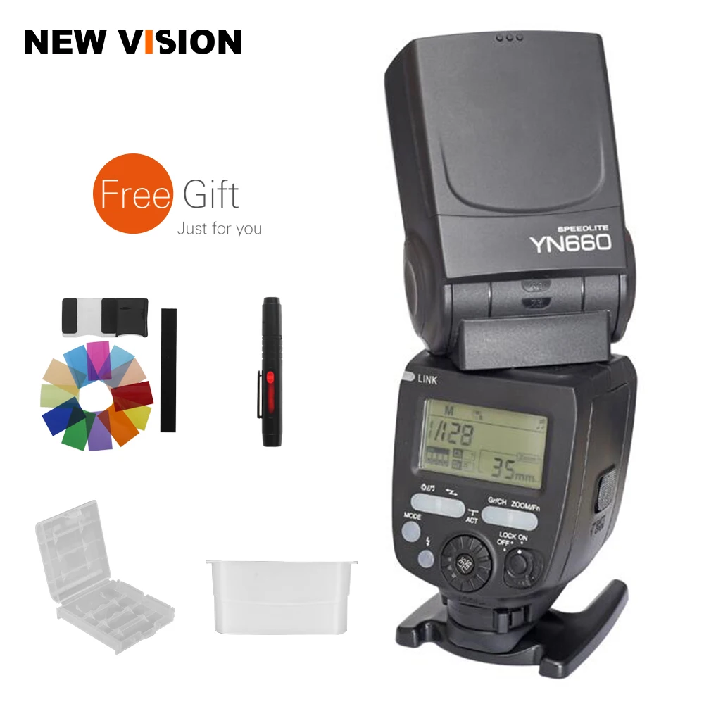 Беспроводная вспышка YONGNUO YN660 Speedlite GN66 2 4G радиоприемник Master + Slave для Canon Nikon Pentax Olympus
