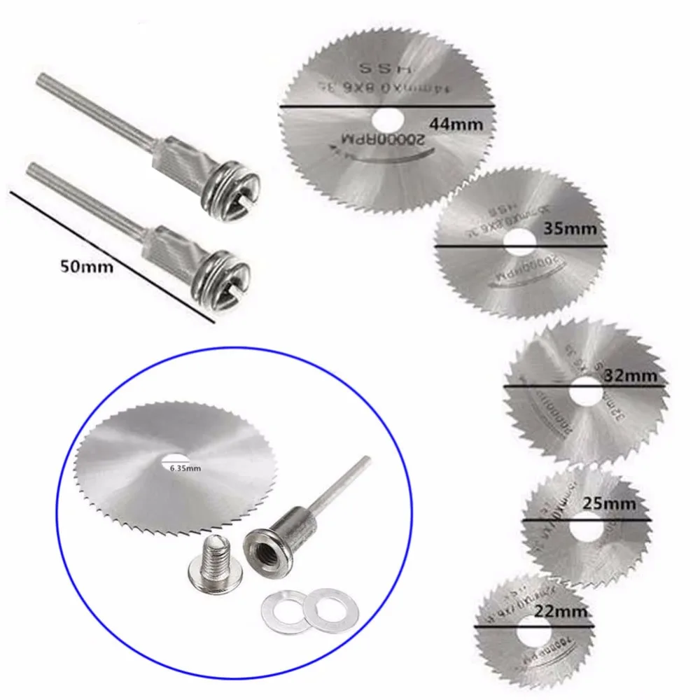 

HSS Circular Wood Cutting Saw Blade Disc Mandrels Rotary Tool 7PCS/SET M02