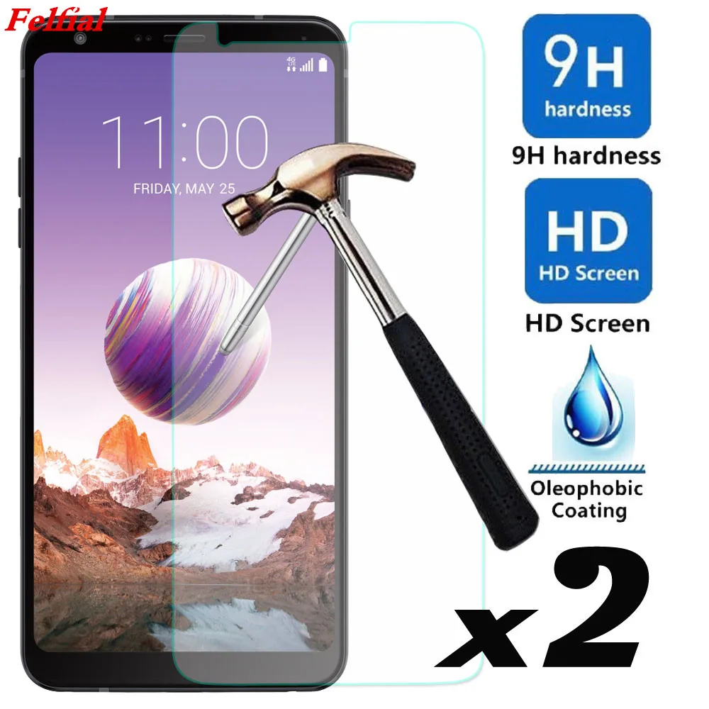 

2pcs Tempered Glass Screen Protector Explosion-proof Anti Scratch Front Guard Films For LG Stylo 5 / LG Stylo 4 Tempered Glass