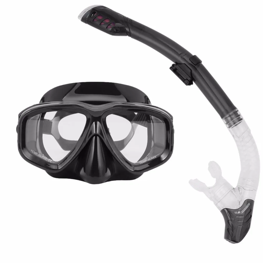Buceo profesional máscaras gafas seco completo tubo de Snorkel de silicona Set hombres mujeres buceo deportes acuáticos natación equipo