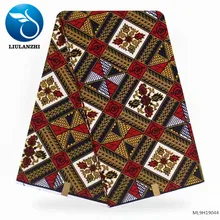 LIULANZHI ткань нигерийский воск хлопок 6 ярдов Анкара Стиль принты Африканский Воск ML9H19044
