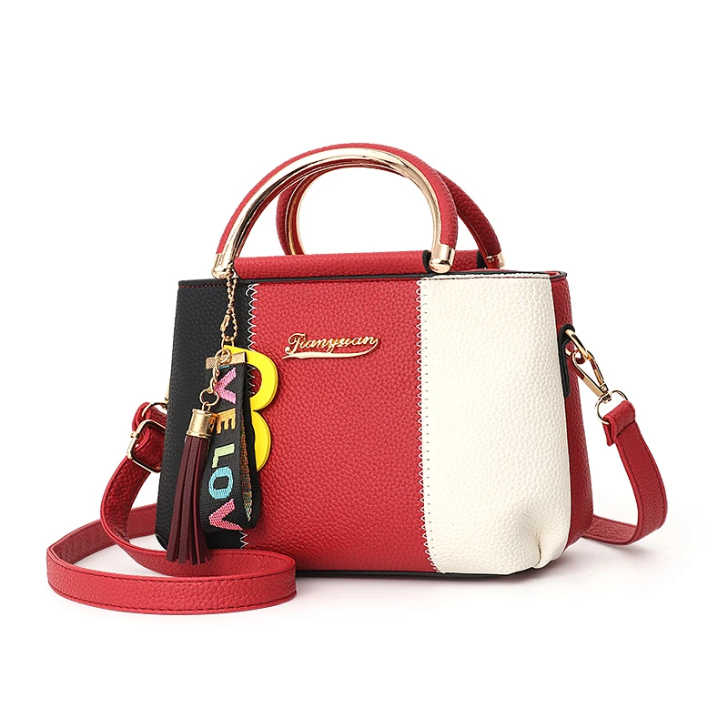 YOUR MOON Fashion Ladies Hand Bag tassel patchwork Korea shoulder women