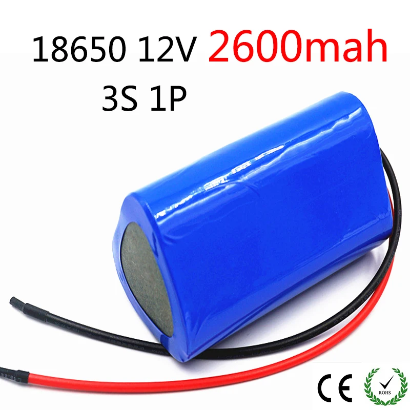 

laudation 12V Battery Pack 2600mAh 18650 Battery Charger 12.6V Rechargeable Batteries For Portable Charger/LED/ Hot Sale