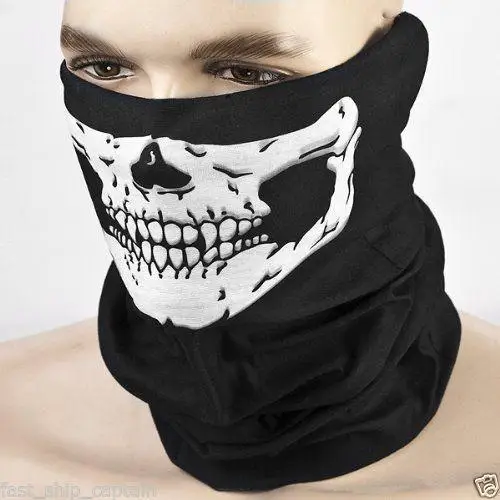 

2000pcs Halloween Skull Skeleton Party Masks Black Motorcycle Multi Function Headwear Hat Scarf Neck Sport Face Winter Ski Mask