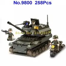 Sluban 9800 258 шт военный армейский K-9 Танк Строительный блок игрушка