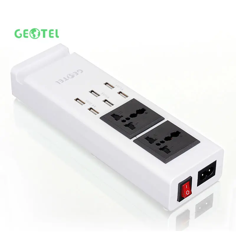 HX Digital double AC outputs+6 USB ports charging station for cell