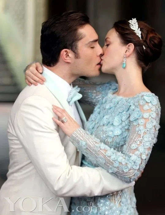 2013 Luxurious Long Sleeves Gossip Girl Blair And Chack Elie Saab