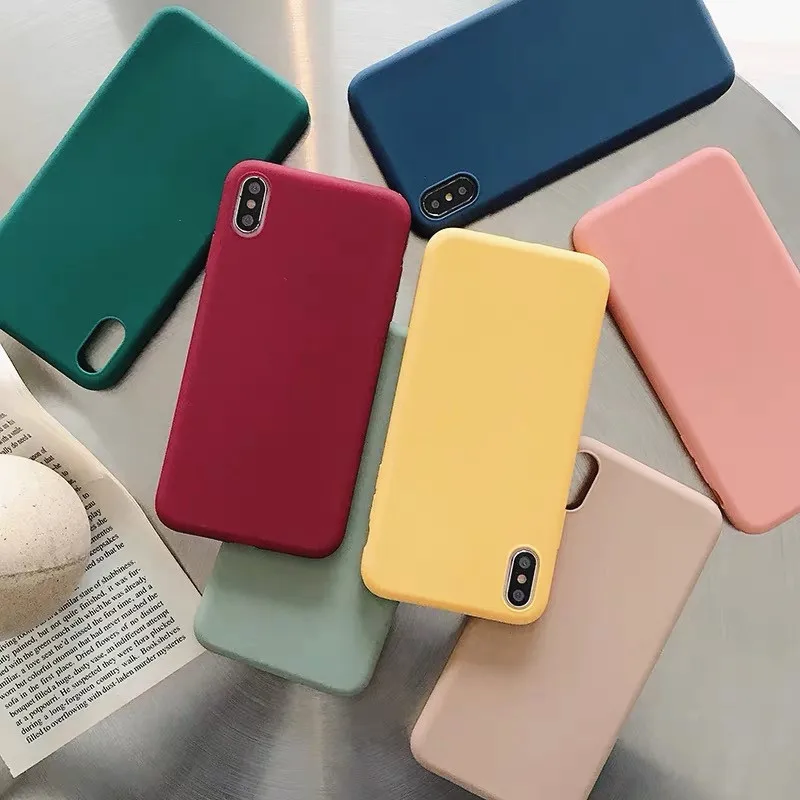 

Solid Silicone Cases For Huawei Nova2S Nova3i Honor 10 9 Case Candy Color Soft Simple Phone Case for Huawei P30 Pro 8A Cover