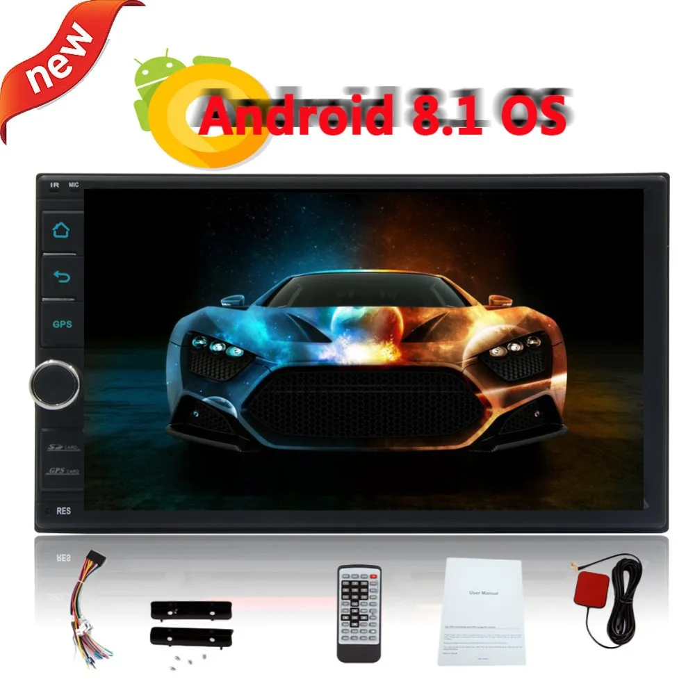 

Double Din Android 8.1 Car DVD Player GPS Navigation Touch Screen Support Mirror Link WiFi 3G 4G OBD2 1080P USB SD DVR AM FM RDS