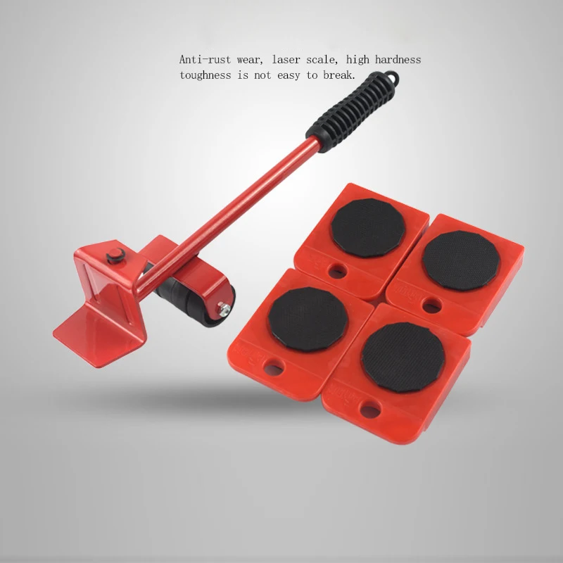 Moves Furniture Tool Transport Shifter Moving Wheel Slider Remover Roller Heavy 4 Wheeled With 1 Bar Set | Мебель