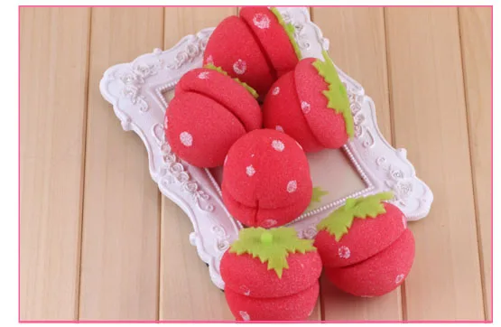 DIy губчатые валики клубника ролики обслуживают прекрасные груши кудри парикмахерские инструменты 6 шт./компл