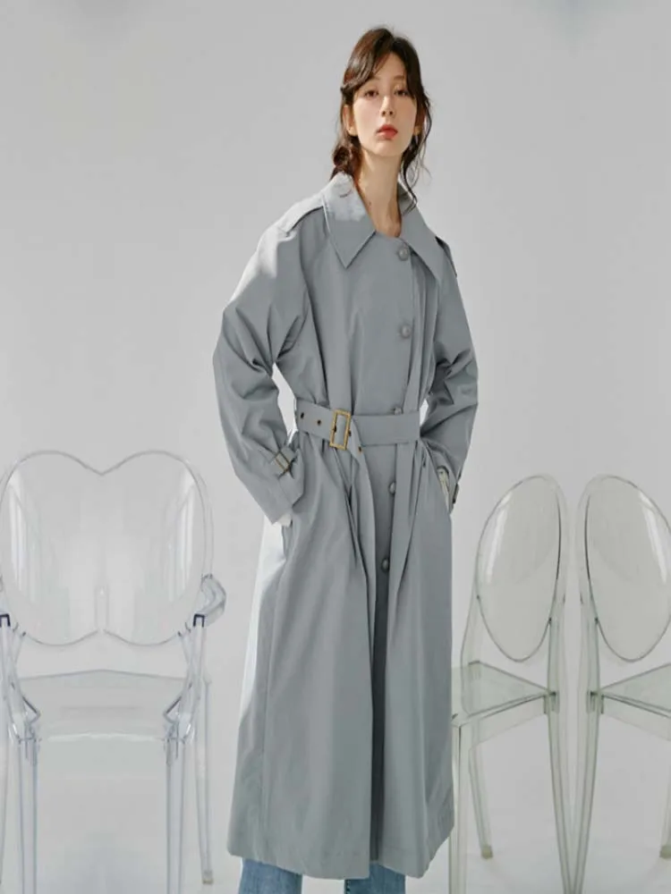 LaMaxPa High Quality Midi Windcheaters For Women Warme Autumn Trench Elegant Plus Size Casual Coat Classical Brand Clothing 2019