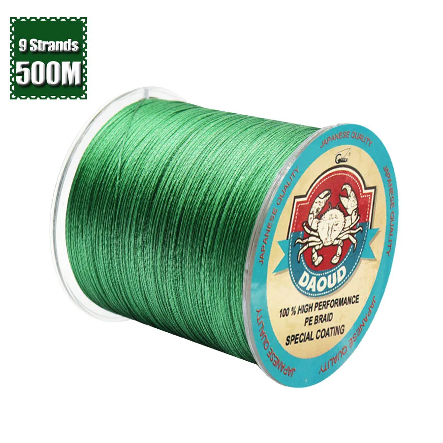Плетеная рыболовная леска DAOUD 500 м 9 нитей Полиэтиленовая многонитевая плетеная 22
