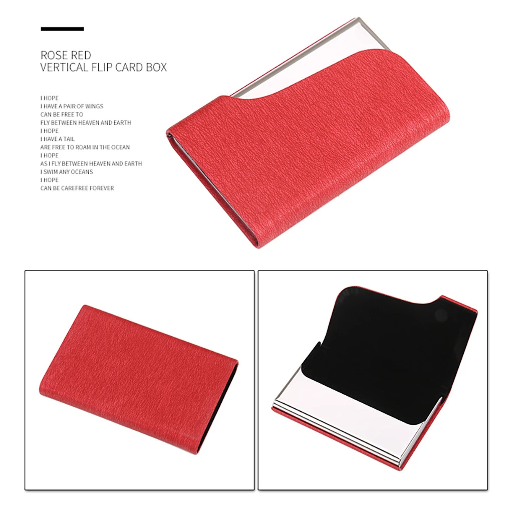 Aelicy нержавеющая сталь откидная крышка Бизнес Card Case для мужчин женщин Элитный