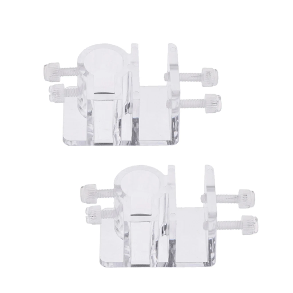 2Pcs Aquarium Acrylic Fish Tank Filter Outflow Inflow Pipe Water Hose Clip Holder New