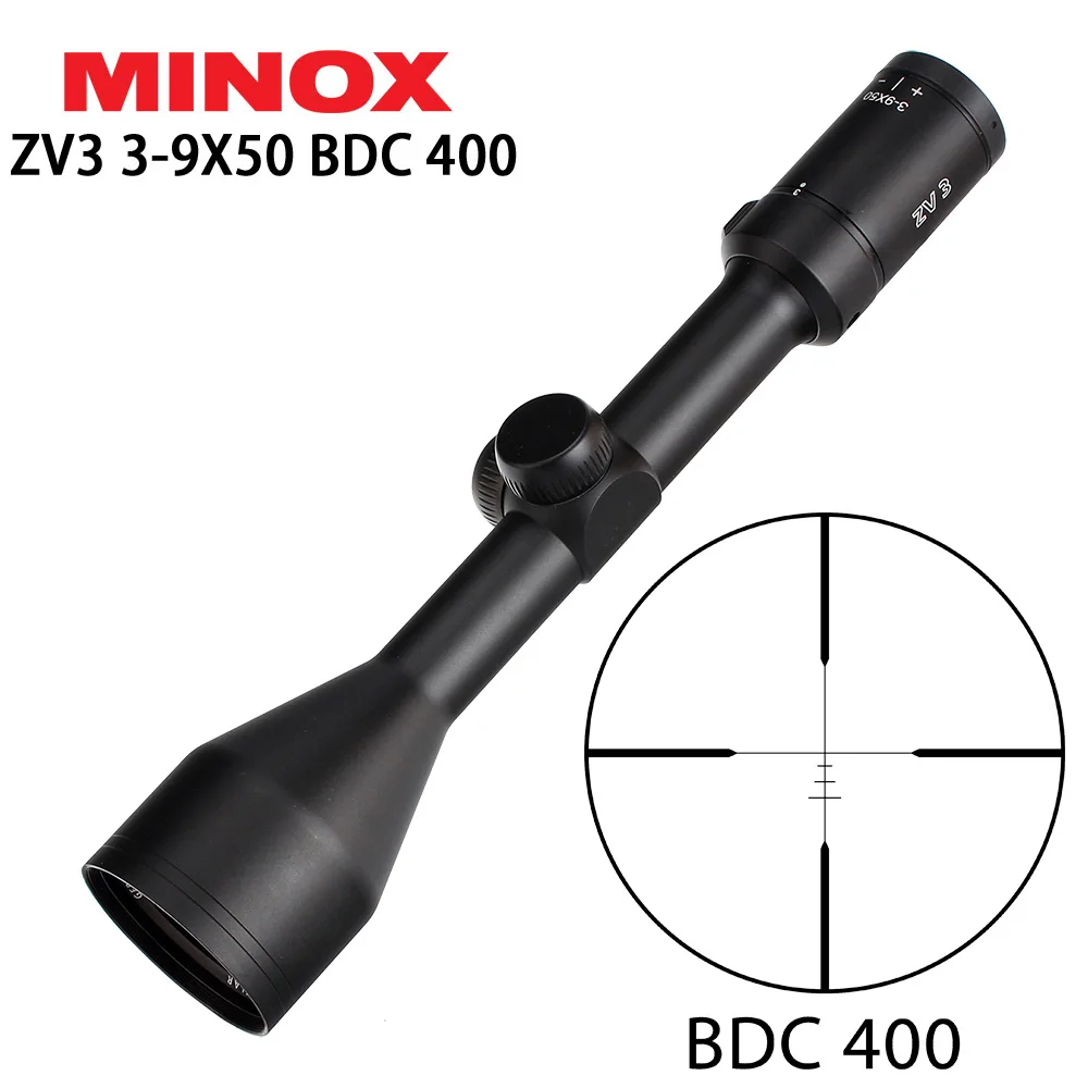 

MINOX Riflescope ZV 3-9X50 BDC 400 Reticle Hunting Rifle Scope 1 Inch Tube Long Eye Relief Tactical Optical Sight