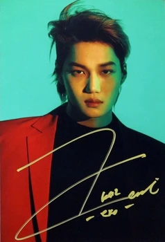 

hand signed EXO KAI Kim Jong In autographed photo LOVE SHOT 5*7 122018B