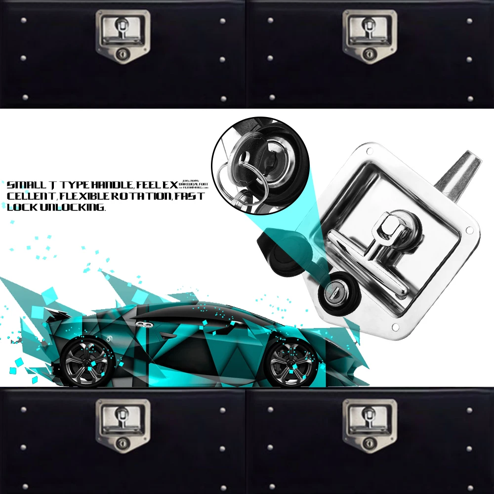 

Stainless Steel Car Folding T-Shaped Handle Lock Toolcase Trailer Plane RV Caravan Truck Engineering Vehicles Latch Toolbox Knob