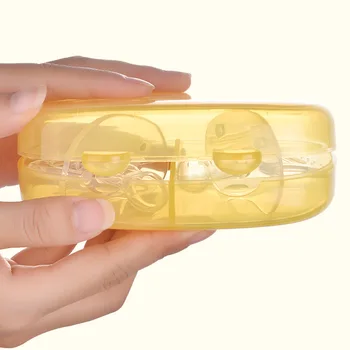 

Portable Baby Infant Pacifier Nipple Cradle Case Holder Travel PP Box Scissor Storage Kids Pacifier Case Container for Nipple