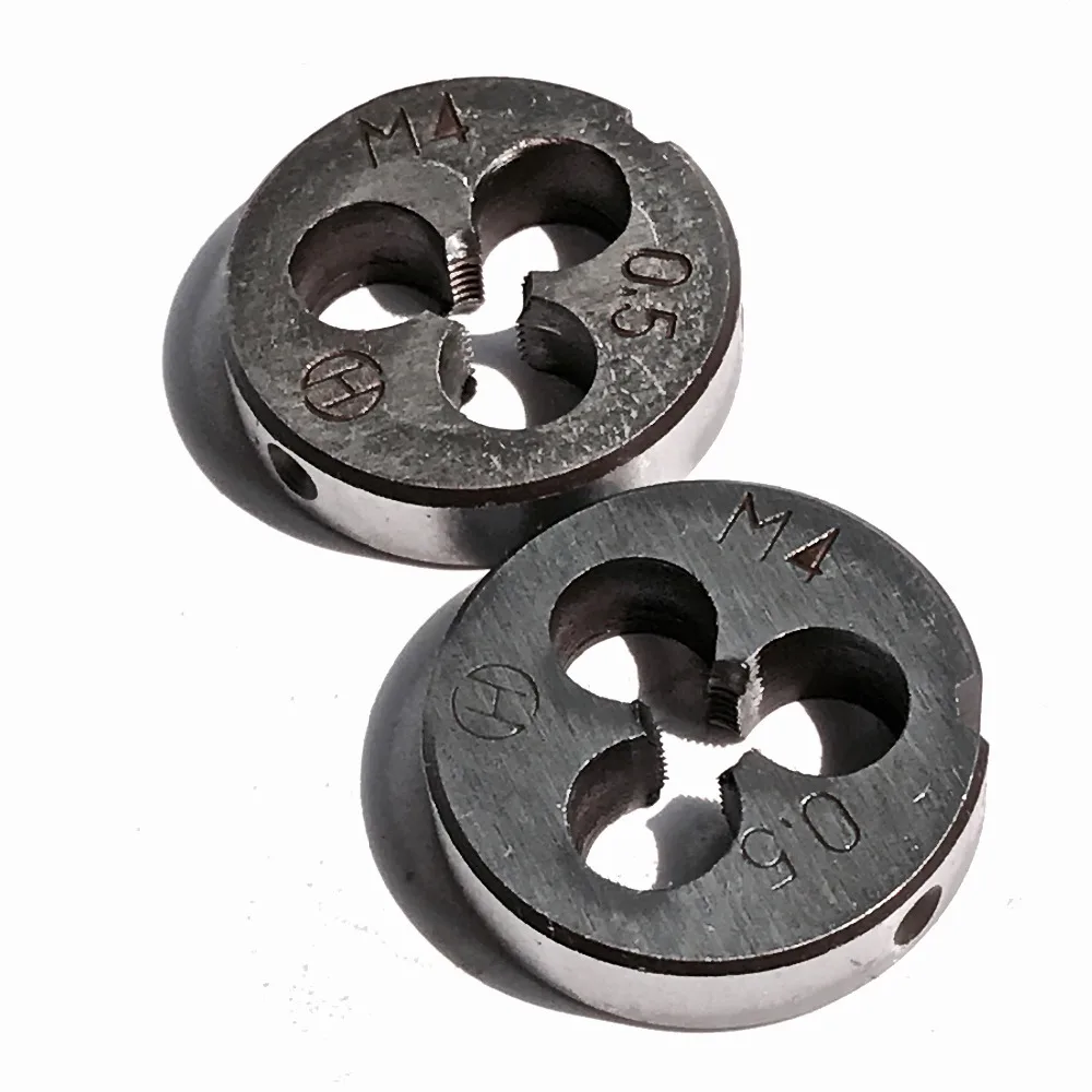 Free shipping of 2PCS 9SiCr made die M4 right hand manual dies for DIY