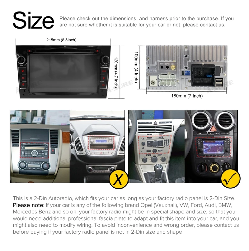 Sale A-Sure 2 Din Auto Radio GPS DVD Player Navigation For Vauxhall/Opel Corsa Zafira Astra Vectra Meriva Antara DAB+ Bluetooth RNS 6