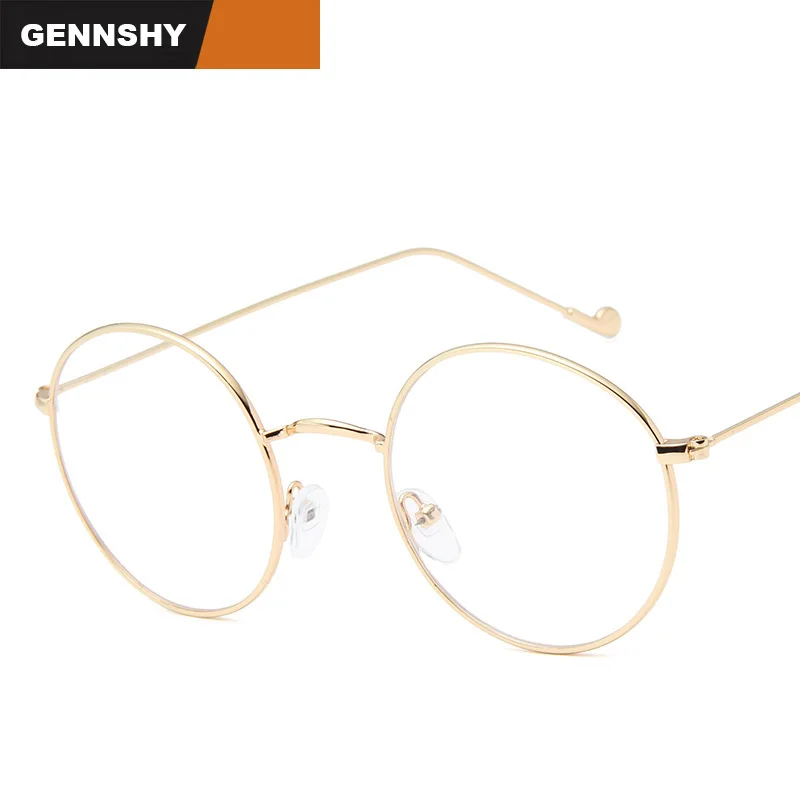 

2018 Newest Retro Optical Frame Women Men Korean Style Round Metal Lady Man Thin Light Frame Unisex Student Reading Eyeglasses