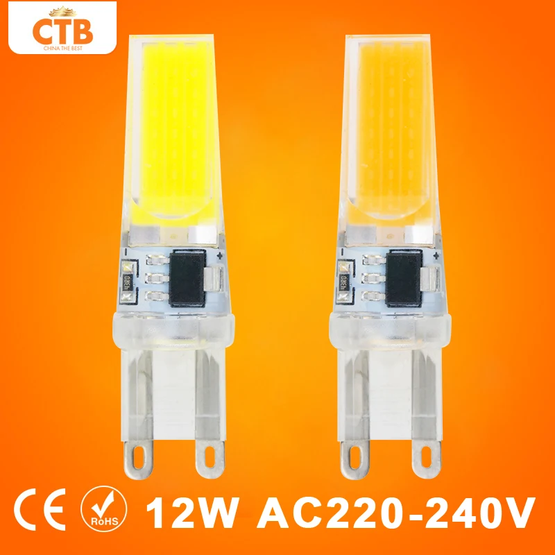 

COB LED G9 Lamp Bulb 220V 9W Dimmable 360 Beam Angle LED Lighting Dimming Lights Replace Halogen Spotlight Chandelier