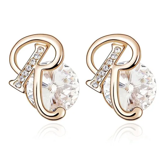 Женские круглые серьги гвоздики с кристаллами Сваровски|brincos fashion|earrings crystalearings