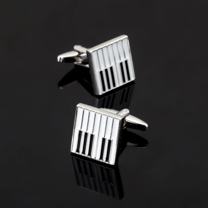 

XK494 High quality men's shirts Cufflinks senior piano keyboard music master clothing accessories 3 double free shipping