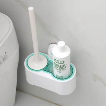 

Shunmei powerful suction cup wall-mounted toilet toilet brush set Toilet toilet brush with base shelf LO68140