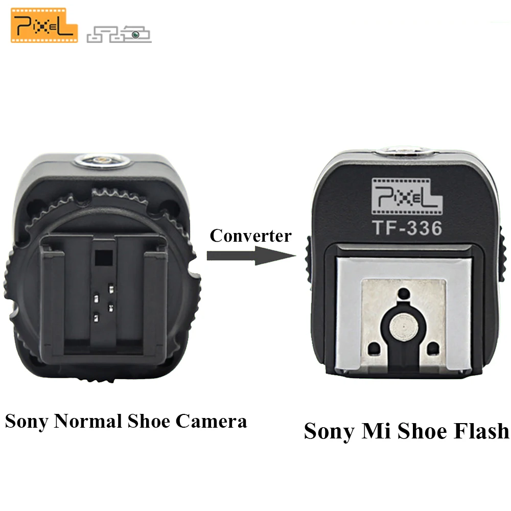 

PIXEL TF-336 TTL Hot Shoe Flash Adapter Converter For Sony A100 A200 A230 A300 A330 Normal Shoe Camera to Sony Mi Shoe Speedlite