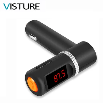 

Car Charger 5V 4.2A Bluetooth FM Transmitter Car Kit Hands-free Wireless MP3 Player Dual USB Visture BC08