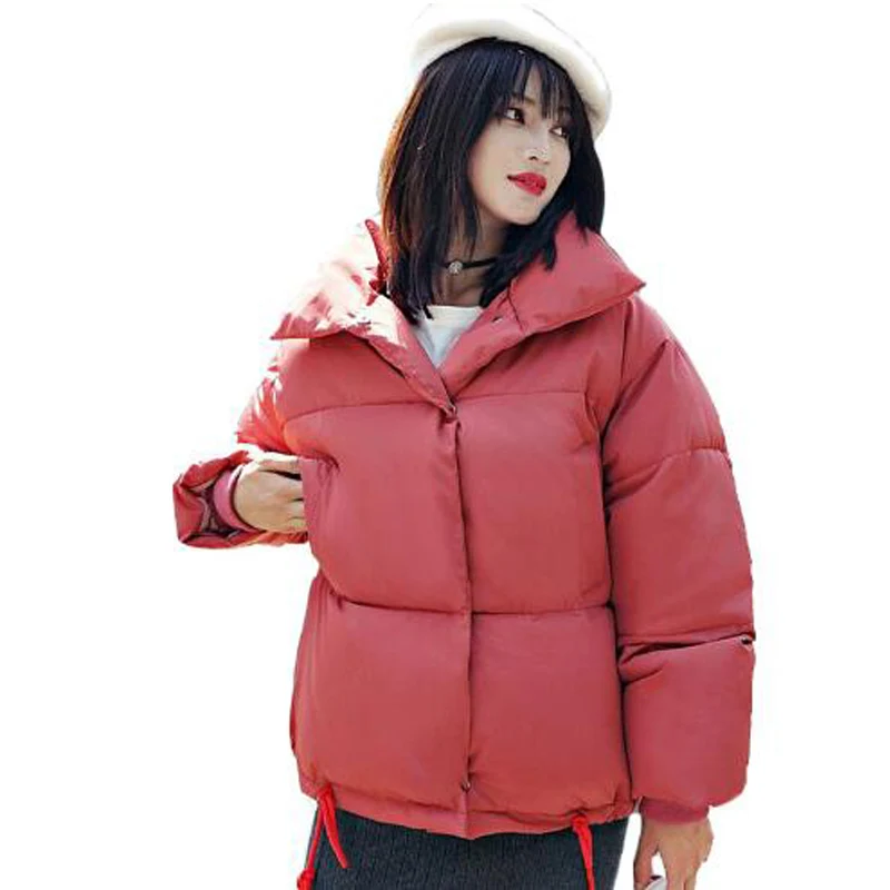 

Winter Women's Cotton Padded Jacket Women Wadded Jackets Warm Coats Short Parkas Bread Style Oversize Loose Outwear Coats