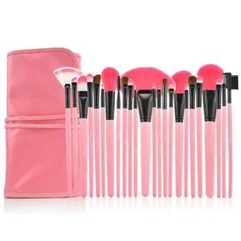 

24 Pcs Portable Makeup Brushes Tool Make-up Toiletry Kit Wood Handle Eye Shadow Brush Nose Foundation Brush Set