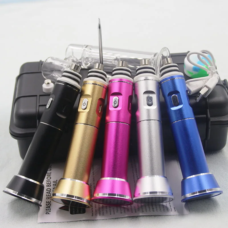 

Newest G9 henail wax quartz nail dab wax pen portable enail dab rig with replaceable heating rod base Henail