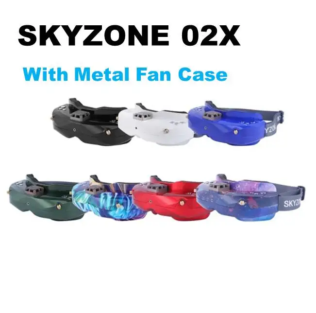 

SKYZONE SKY02X 5.8Ghz 48CH Diversity FPV Goggles Support 2D/3D HDMI Head Tracking With Fan DVR Front Camera For RC Racing Drone