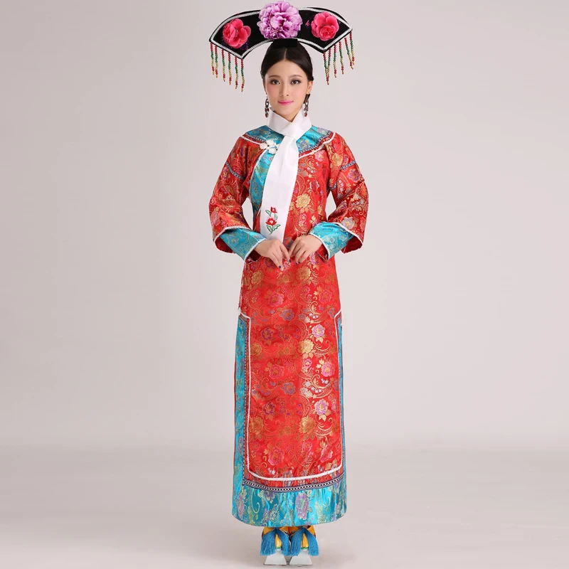 Chinese ancient costume 2019 New Women&amp; Embroidered The Qing Dynasty